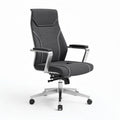 Office chair with ergonomic design fabric upholstery and silver base